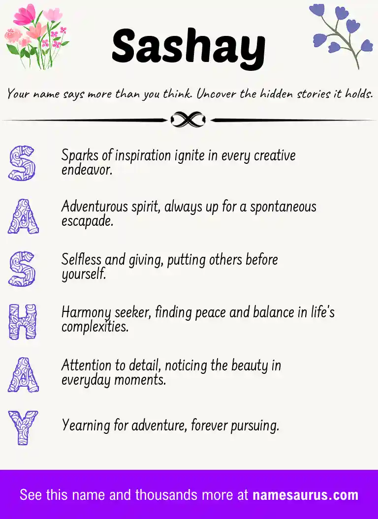 Acrostic poem about Sashay.