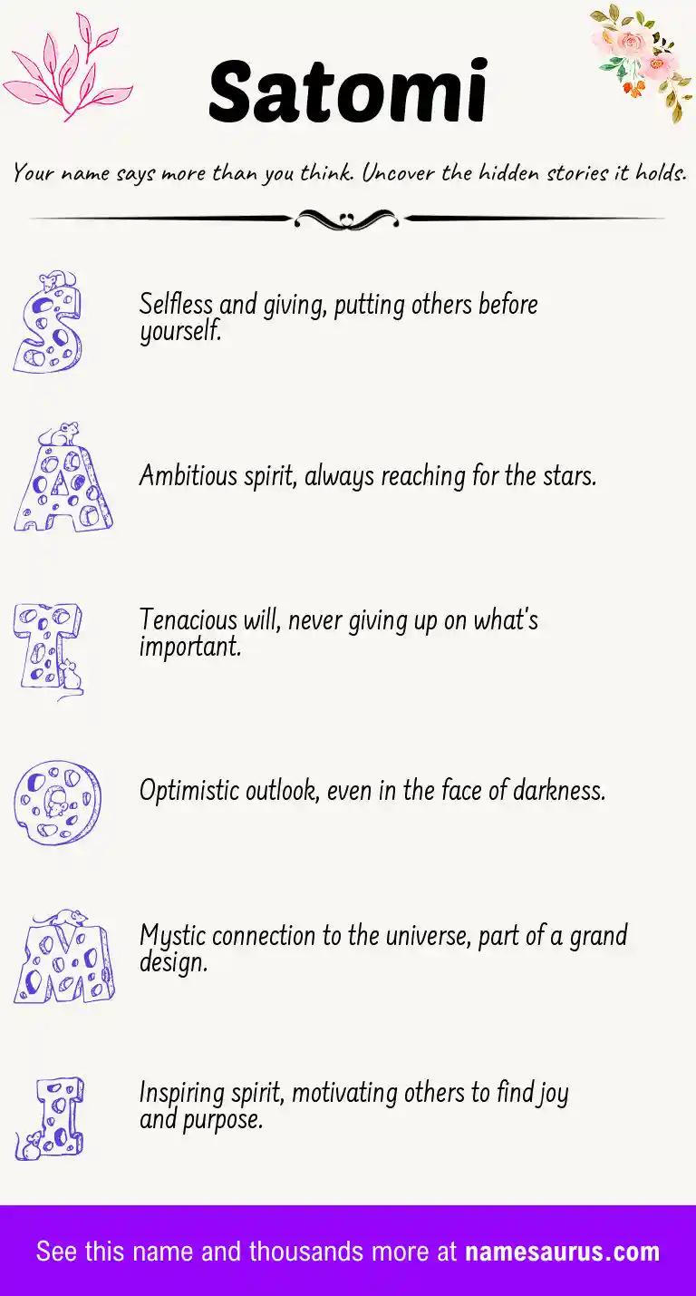 Acrostic poem about Satomi.