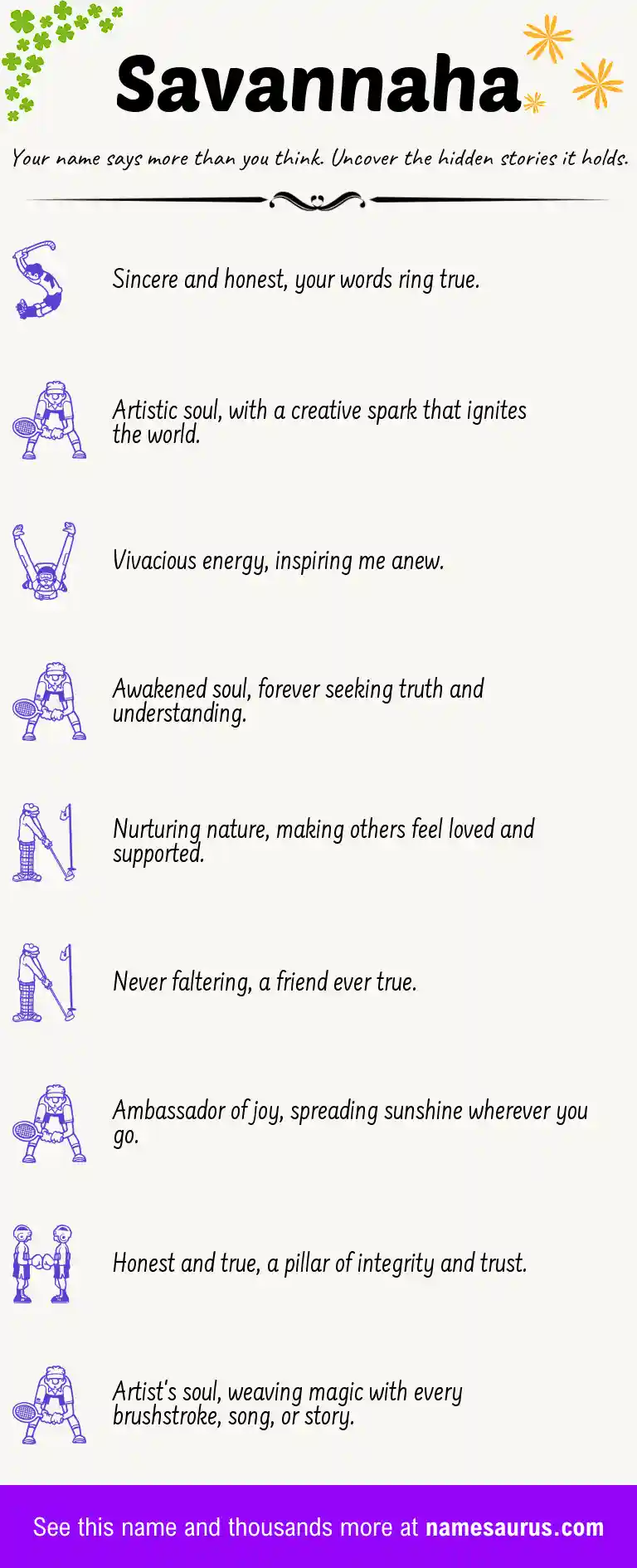 Acrostic poem about Savannaha.