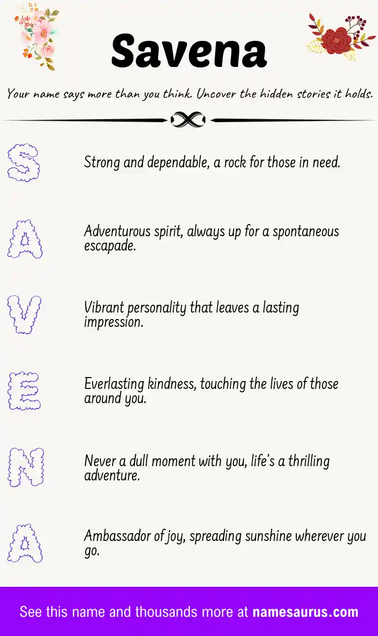 Acrostic poem about Savena.