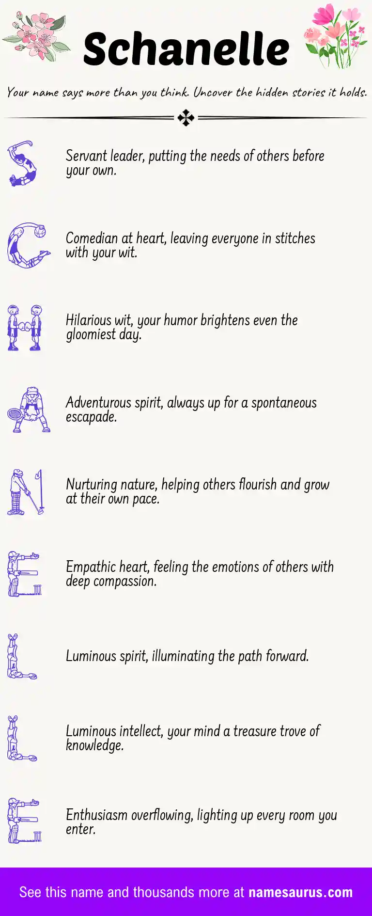 Acrostic poem about Schanelle.