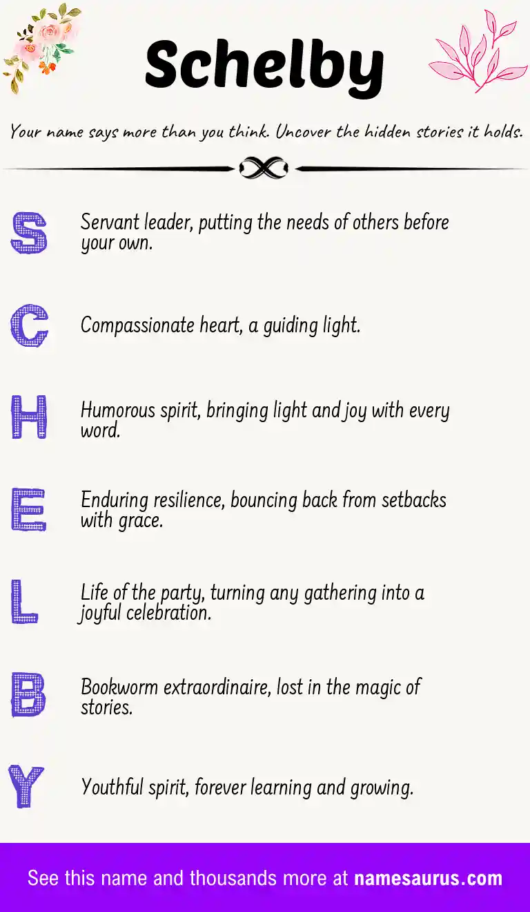 Acrostic poem about Schelby.