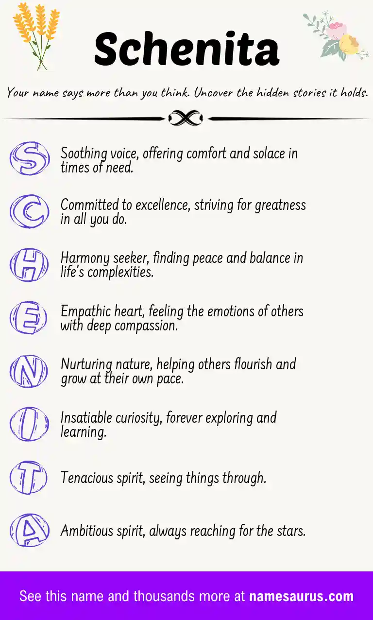 Acrostic poem about Schenita.