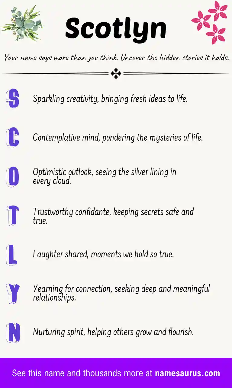 Acrostic poem about Scotlyn.