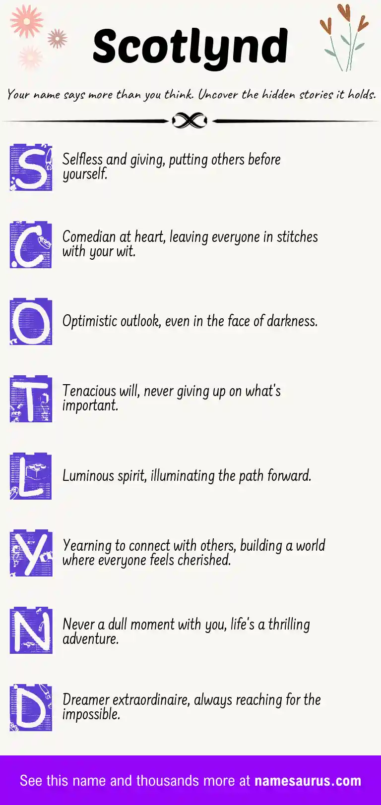Acrostic poem about Scotlynd.