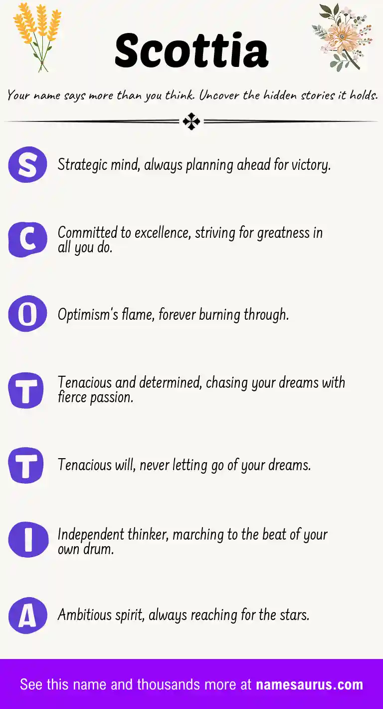 Acrostic poem about Scottia.
