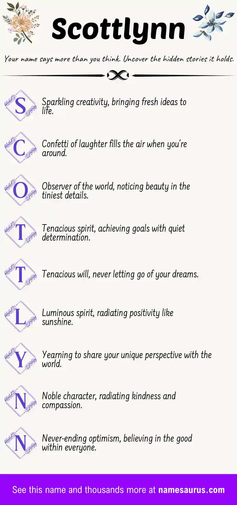 Acrostic poem about Scottlynn.