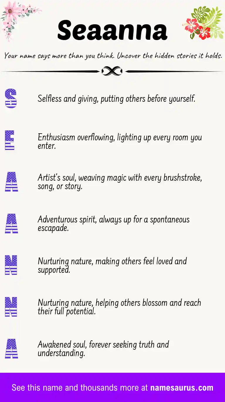 Acrostic poem about Seaanna.