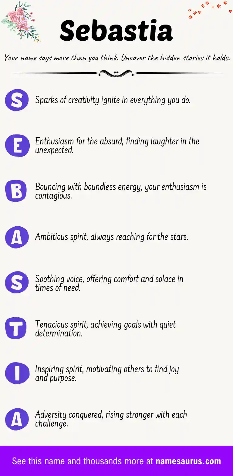 Acrostic poem about Sebastia.