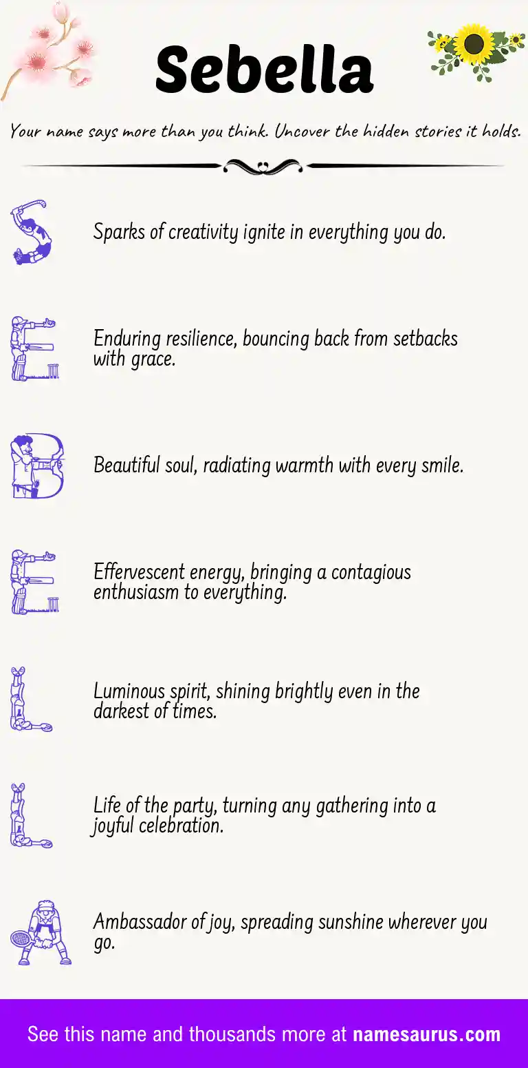 Acrostic poem about Sebella.