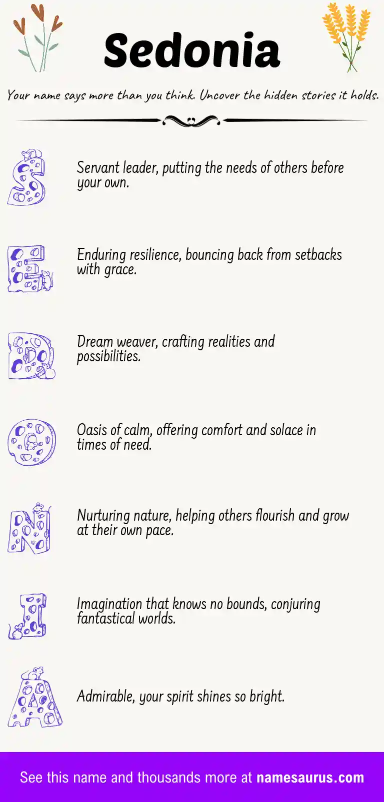 Acrostic poem about Sedonia.