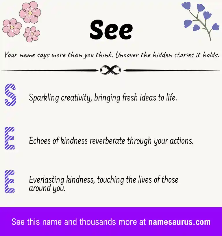 Acrostic poem about See.