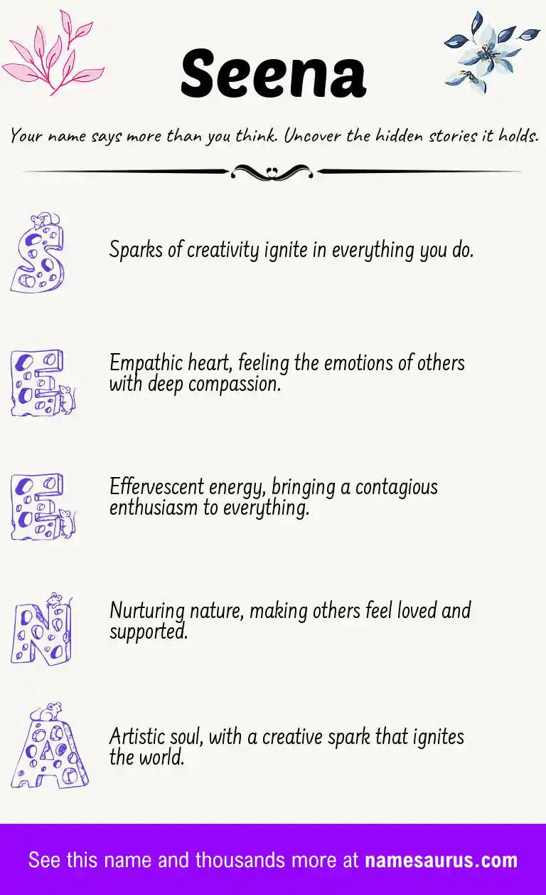 Acrostic poem about Seena.