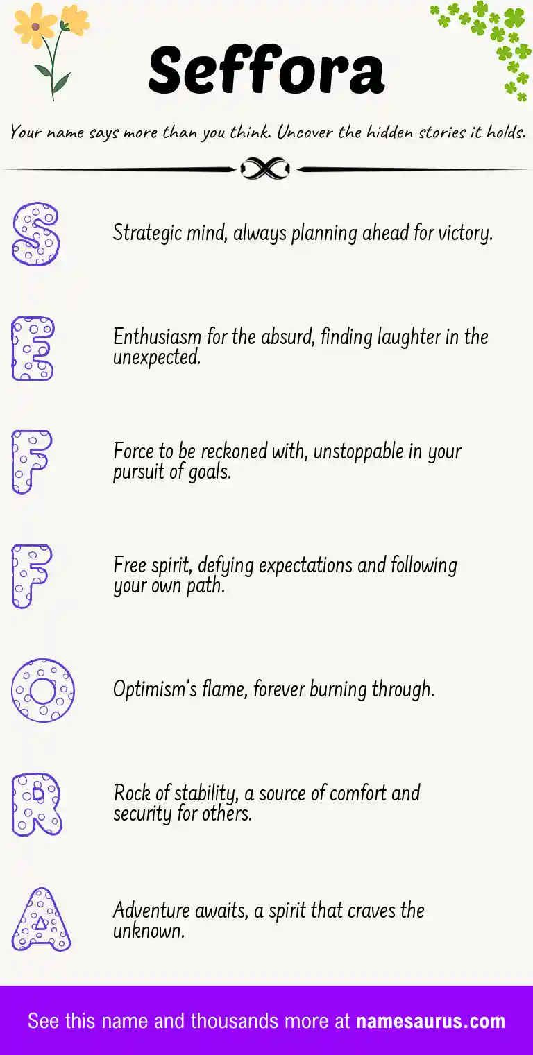 Acrostic poem about Seffora.