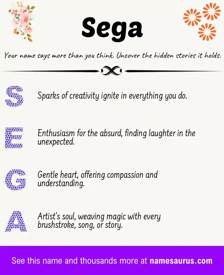 Acrostic poem about Sega.