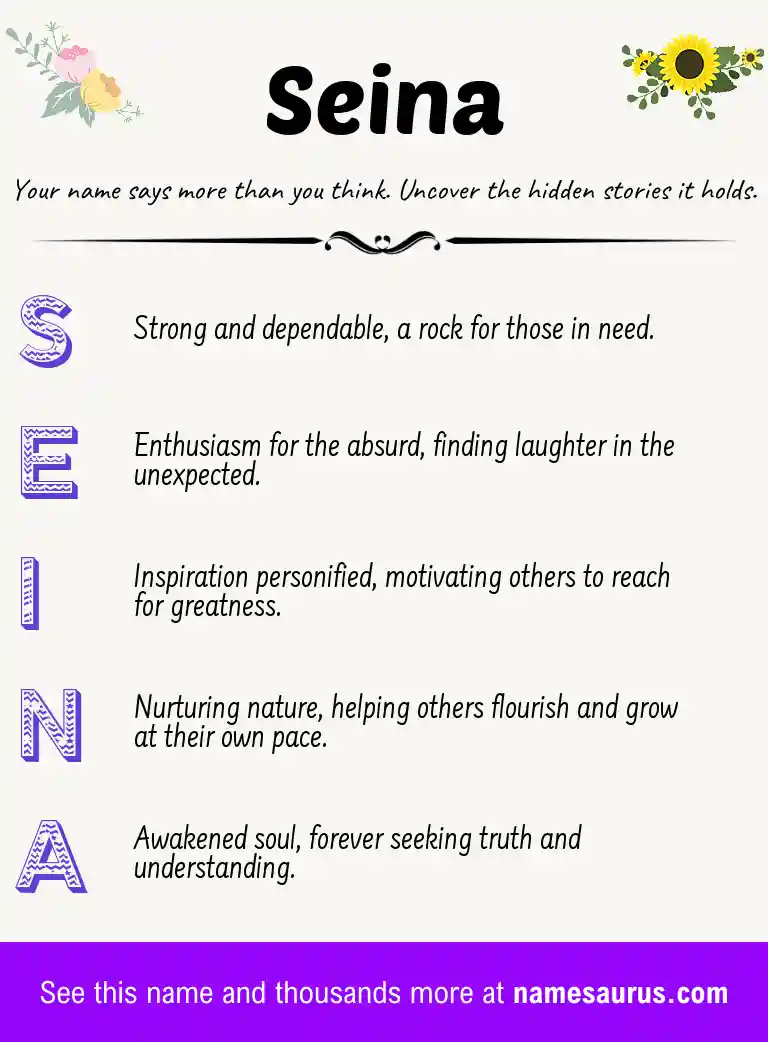 Acrostic poem about Seina.