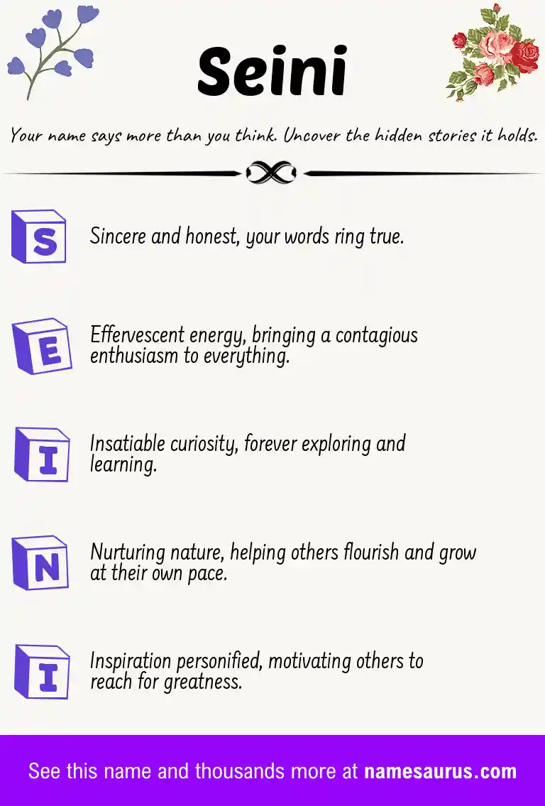 Acrostic poem about Seini.