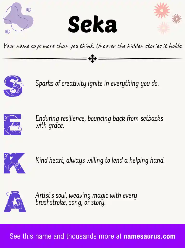 Acrostic poem about Seka.