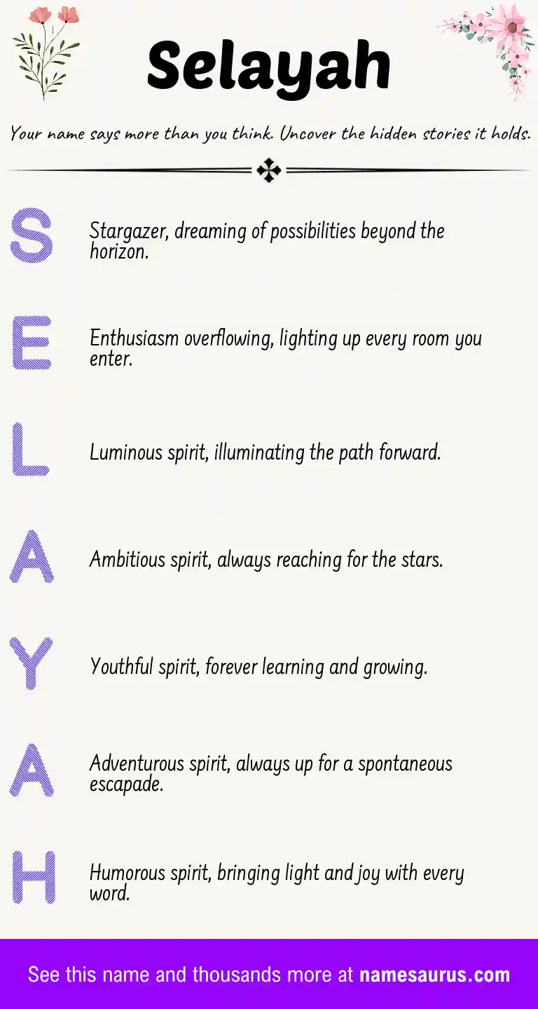 Acrostic poem about Selayah.
