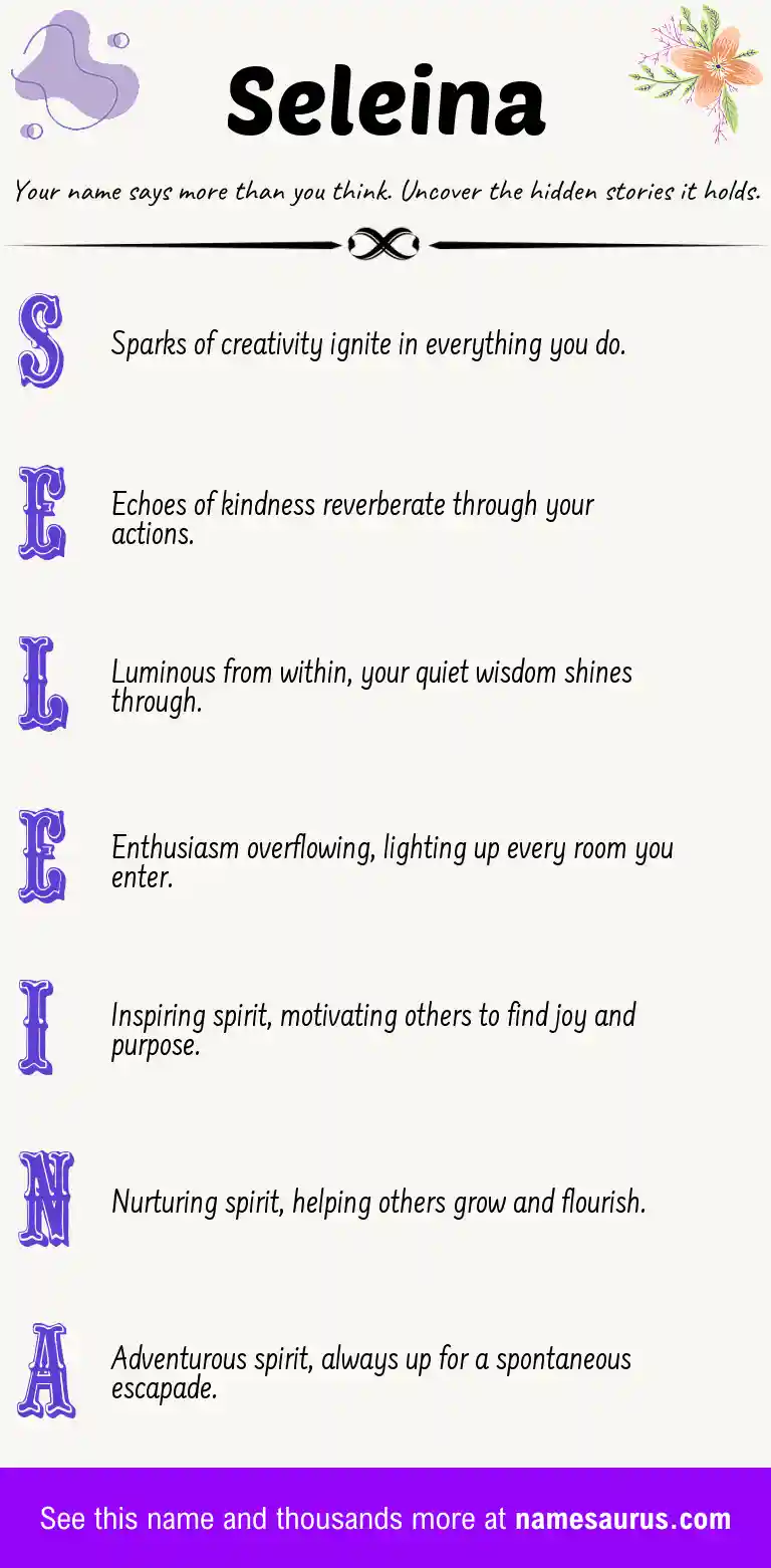 Acrostic poem about Seleina.