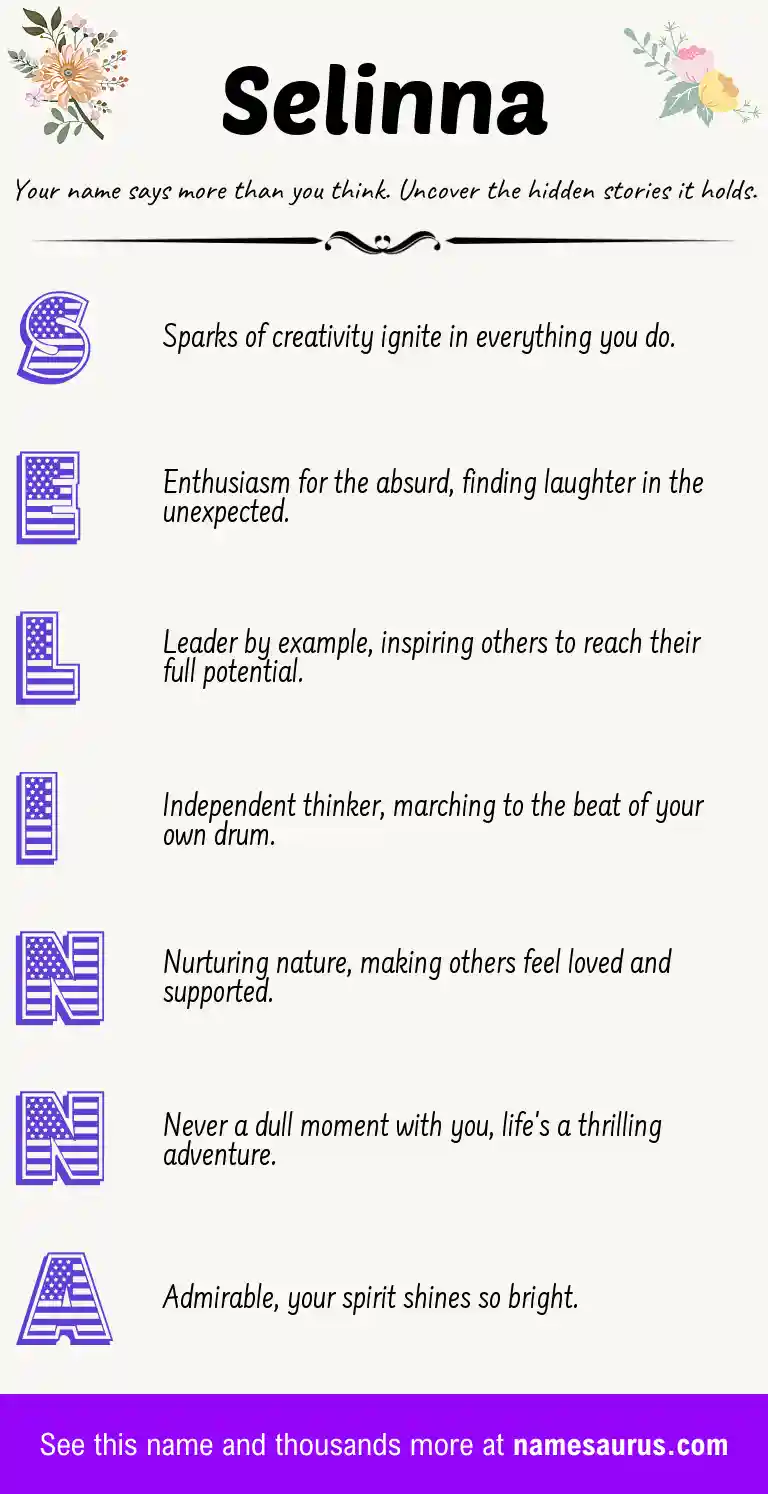 Acrostic poem about Selinna.