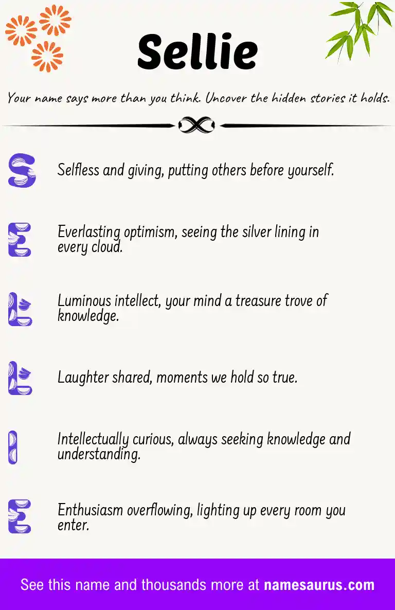 Acrostic poem about Sellie.