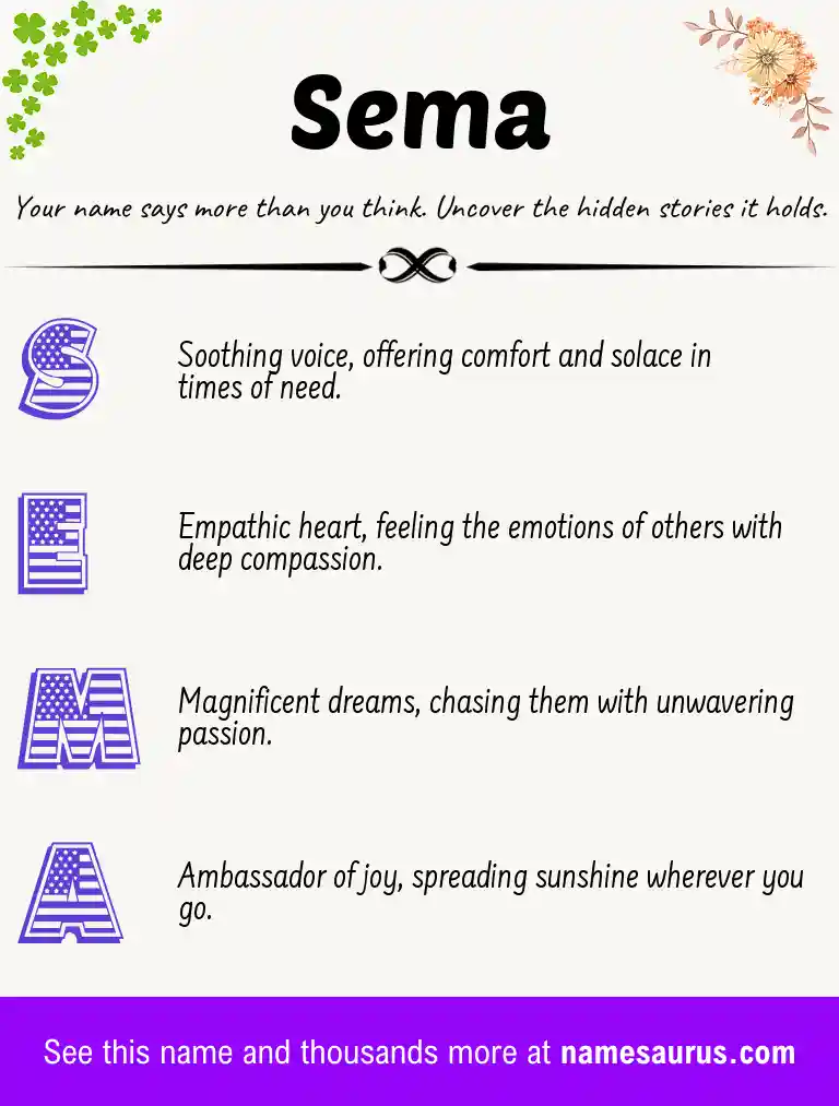 Acrostic poem about Sema.