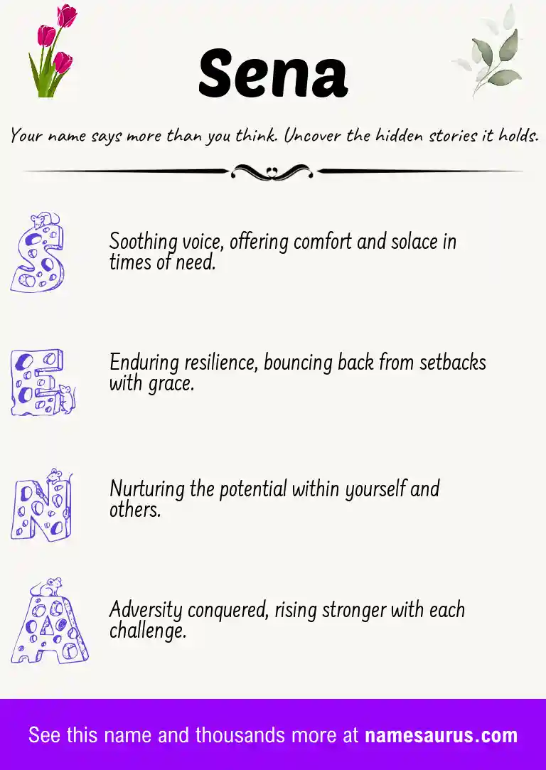 Acrostic poem about Sena.