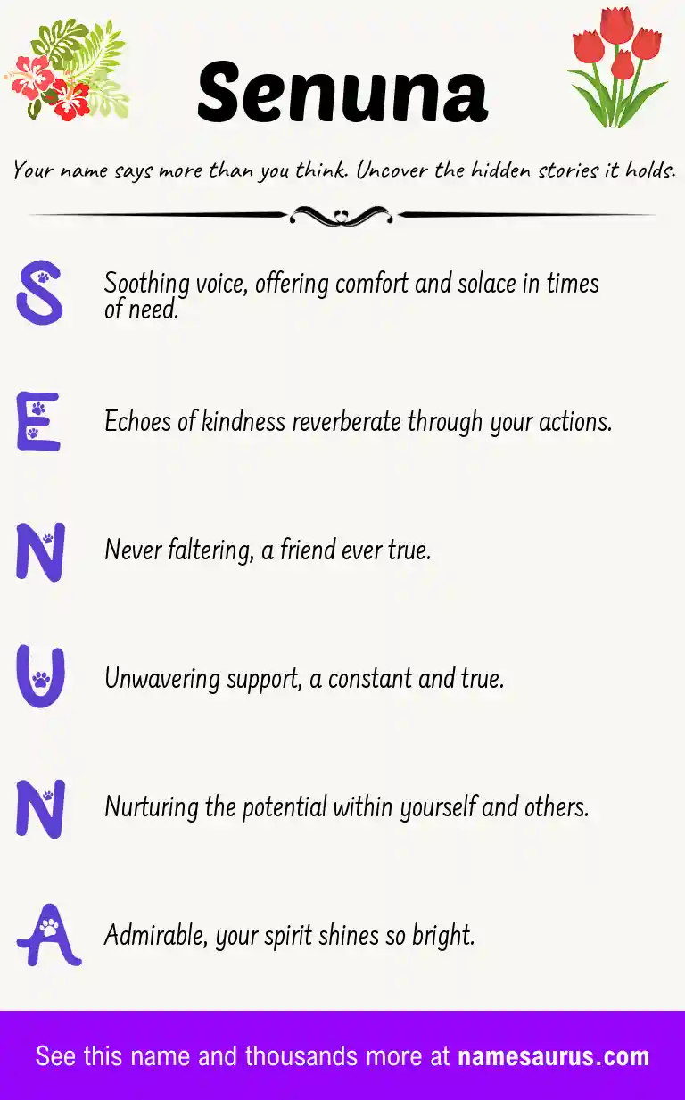 Acrostic poem about Senuna.