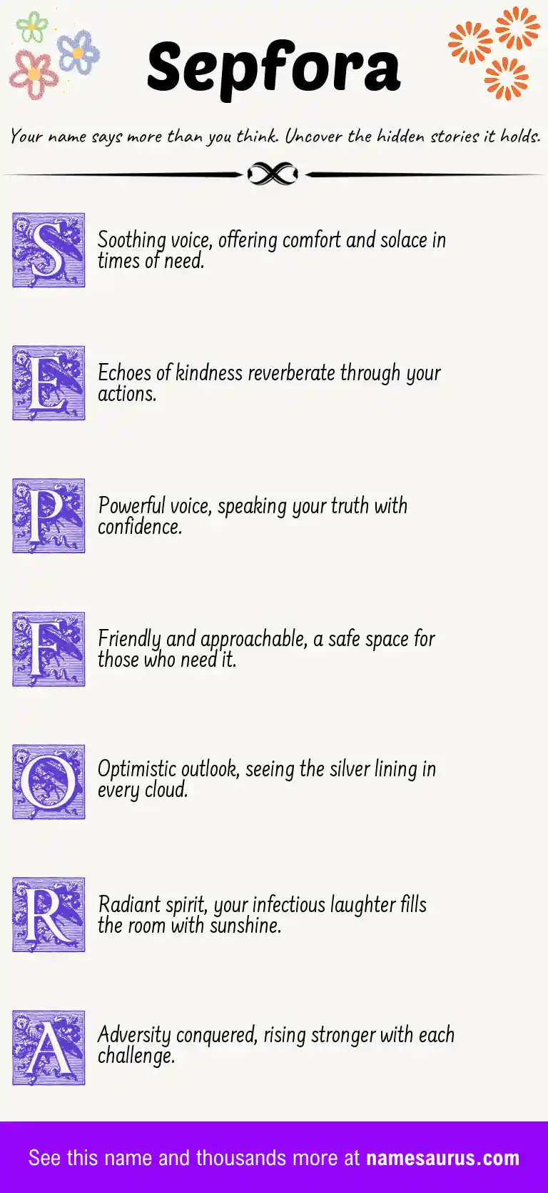 Acrostic poem about Sepfora.