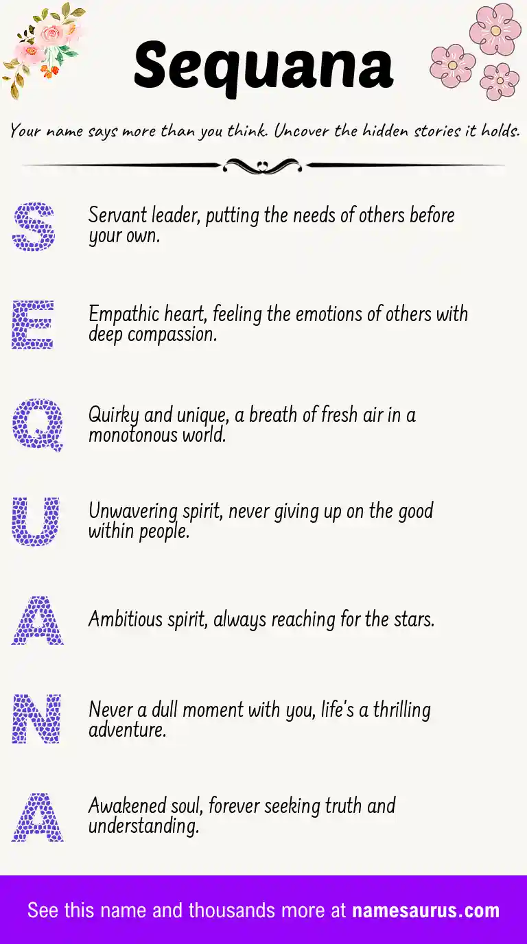 Acrostic poem about Sequana.