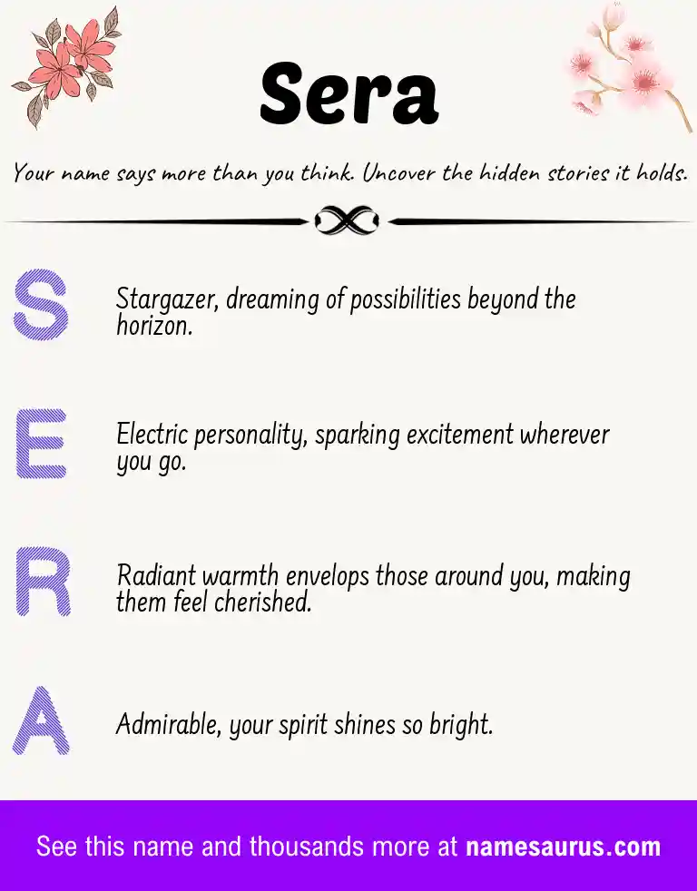 Acrostic poem about Sera.