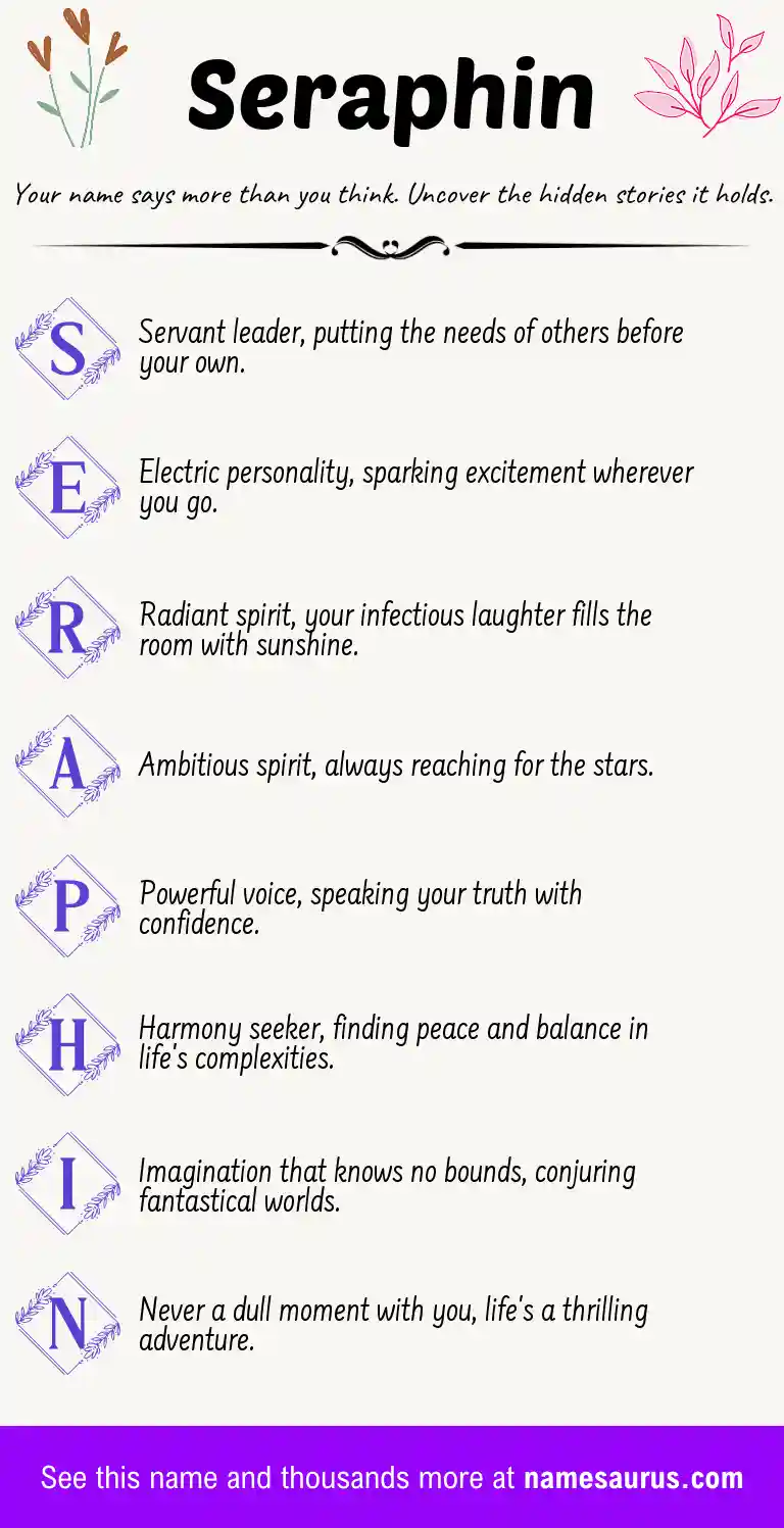 Acrostic poem about Seraphin.