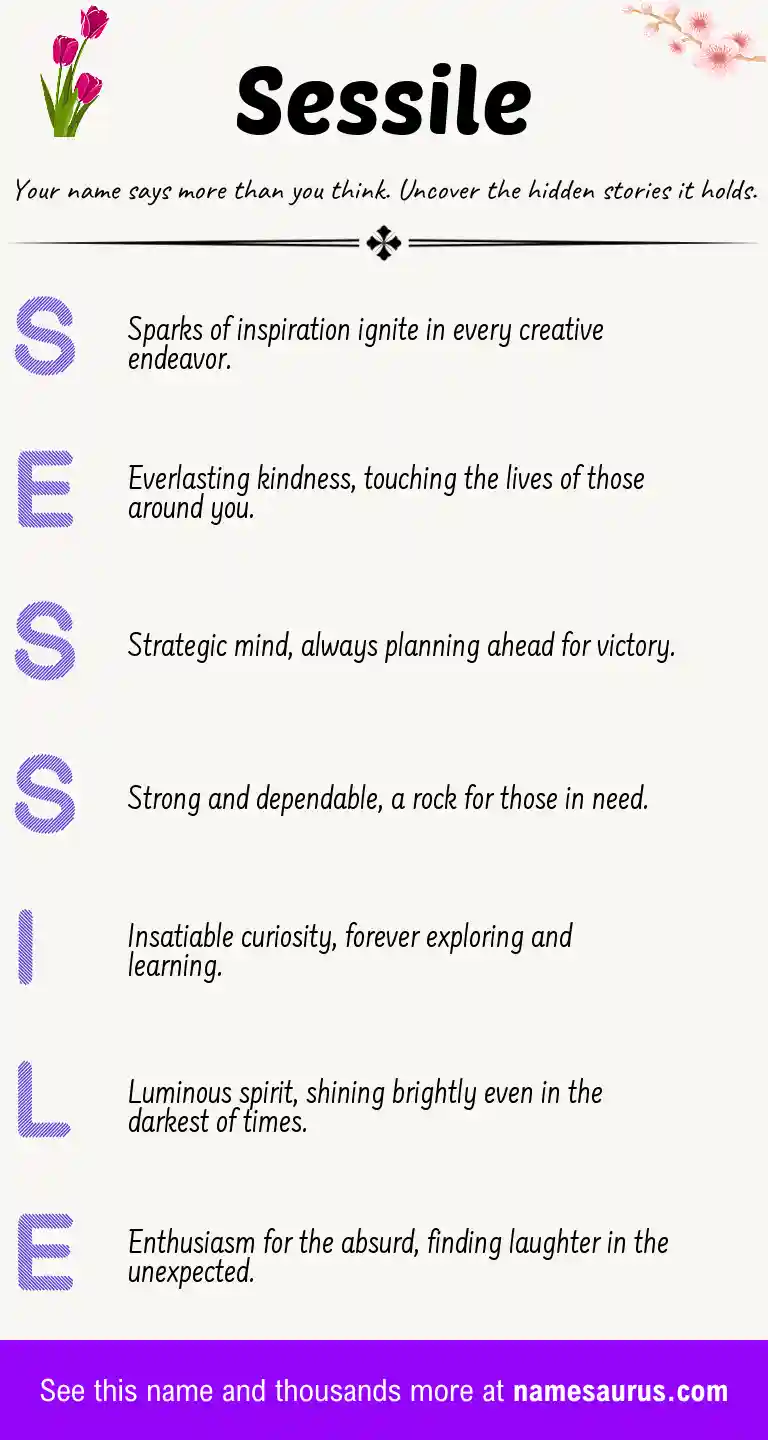 Acrostic poem about Sessile.