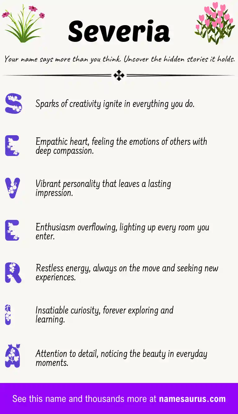 Acrostic poem about Severia.