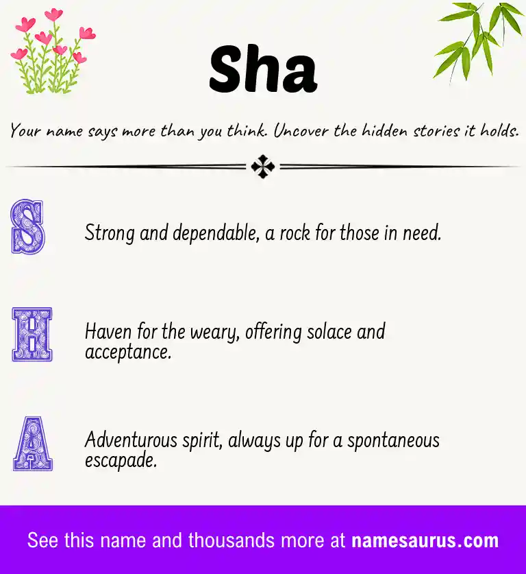 Acrostic poem about Sha.
