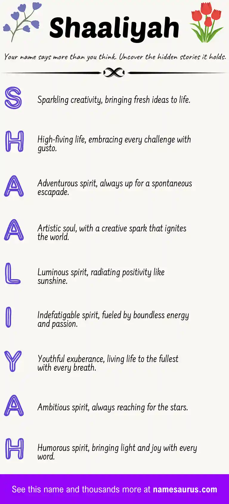 Acrostic poem about Shaaliyah.