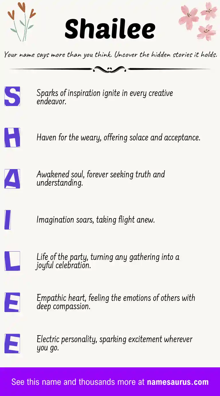 Acrostic poem about Shailee.