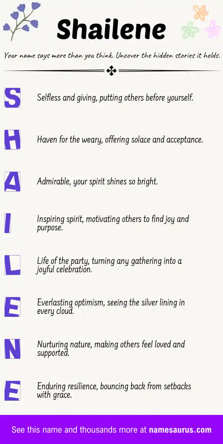 Acrostic poem about Shailene.
