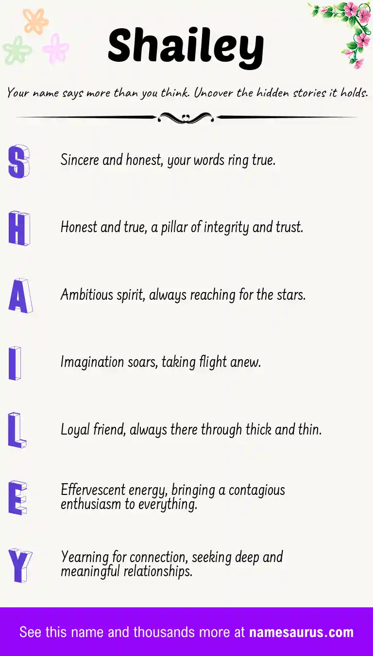 Acrostic poem about Shailey.