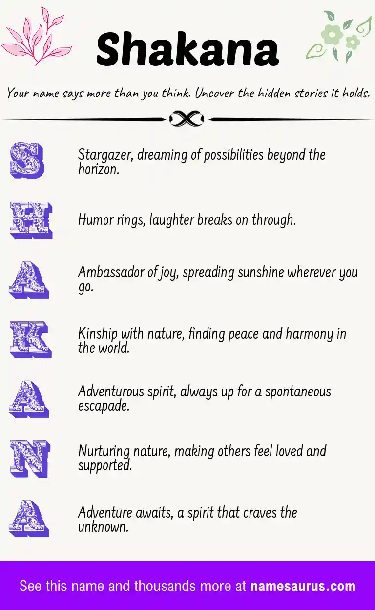 Acrostic poem about Shakana.