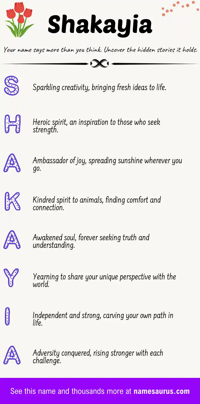 Acrostic poem about Shakayia.