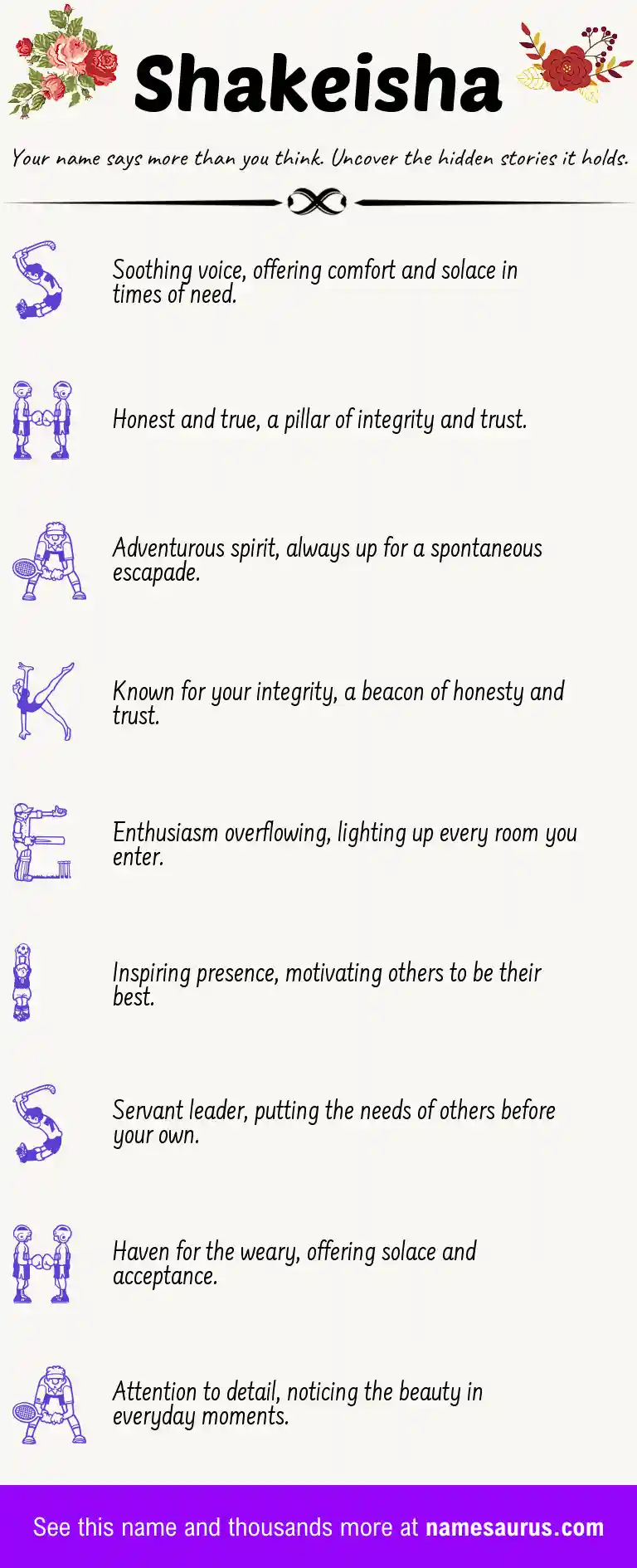 Acrostic poem about Shakeisha.