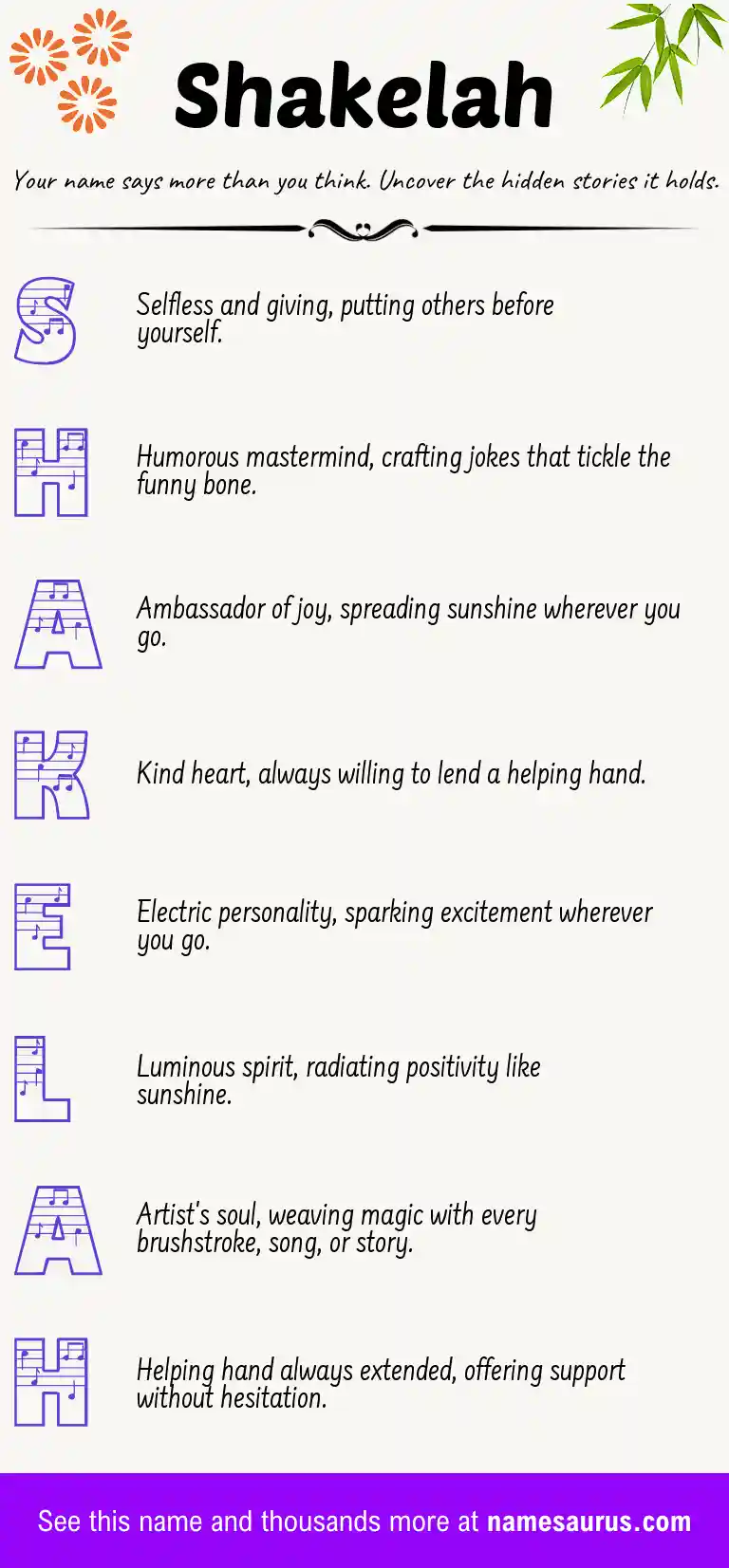 Acrostic poem about Shakelah.