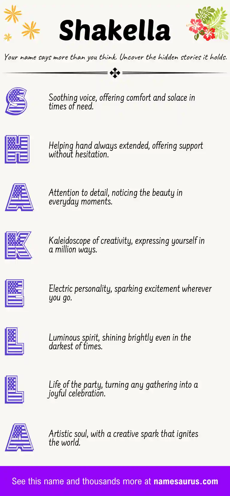 Acrostic poem about Shakella.