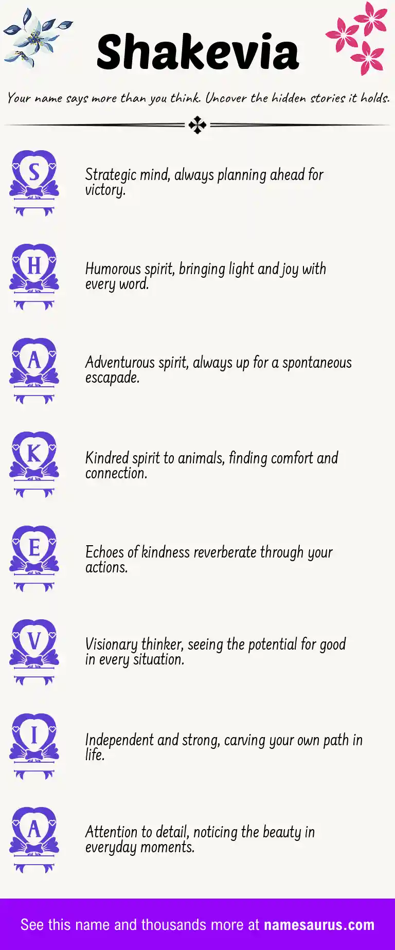 Acrostic poem about Shakevia.