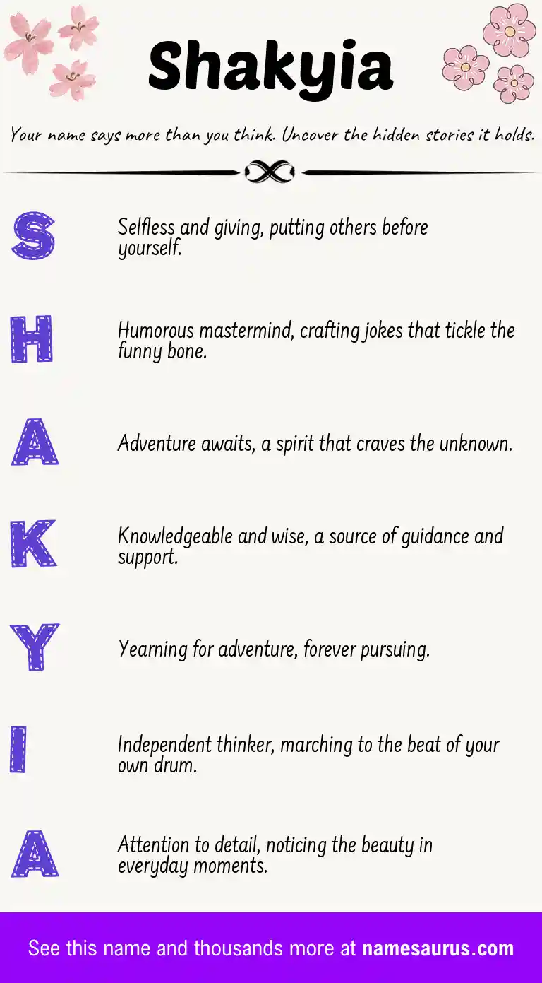 Acrostic poem about Shakyia.