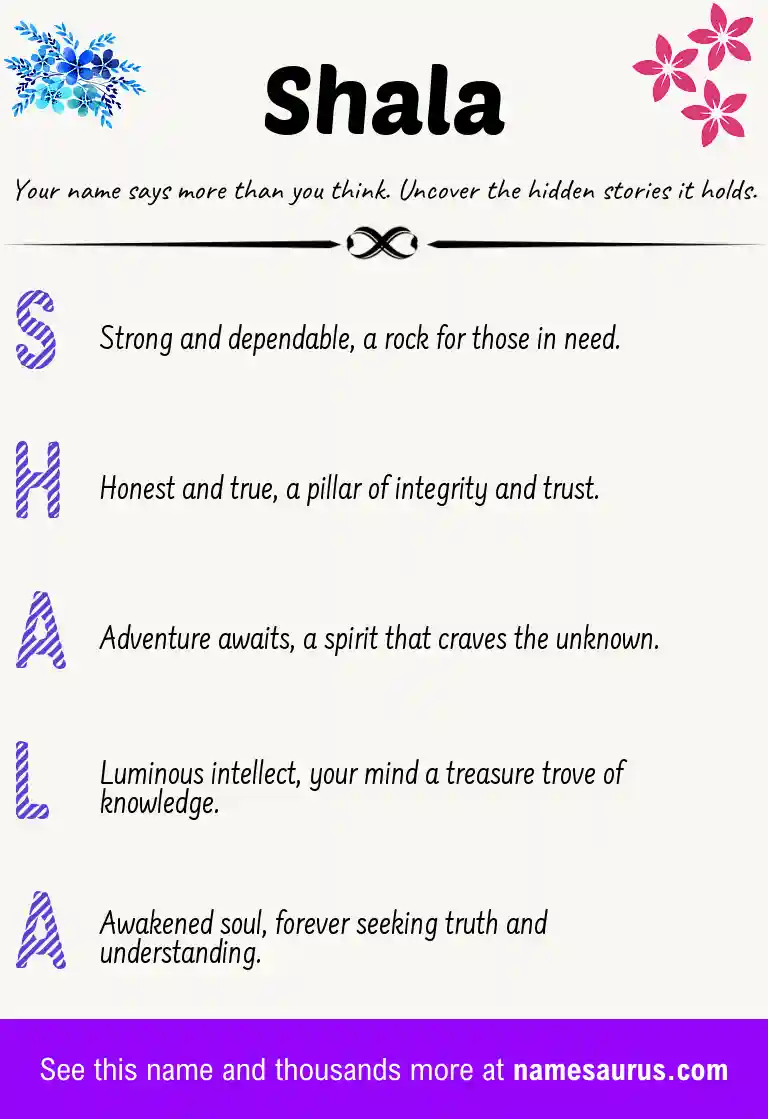 Acrostic poem about Shala.