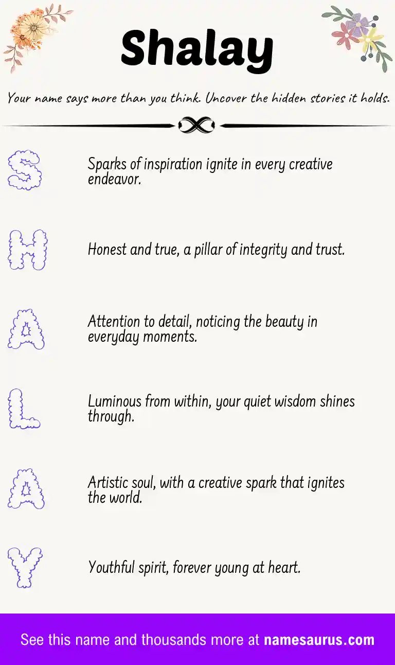 Acrostic poem about Shalay.