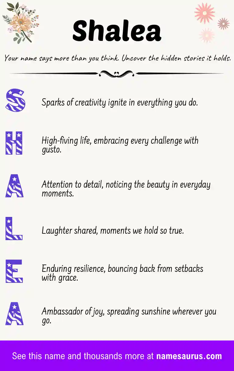 Acrostic poem about Shalea.